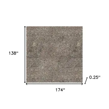 12' x 15' Gray Non Slip Rug Pad