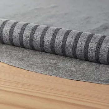8' Round Gray Non Slip Rug Pad