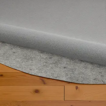 5' Round Gray Non Slip Rug Pad
