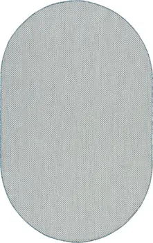 5' X 8' Blue Geometric Power Loom Area Rug