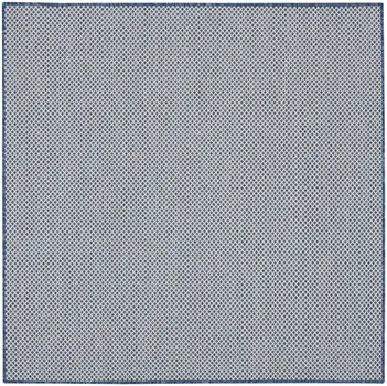 4' Bone Square Geometric Power Loom Area Rug
