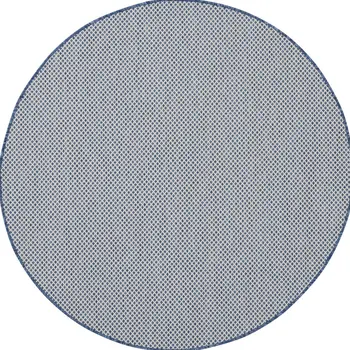 4' Bone Round Geometric Power Loom Area Rug