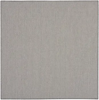 8' Charcoal Square Geometric Power Loom Area Rug