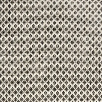 8' Charcoal Square Geometric Power Loom Area Rug