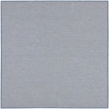 8' Blue and Ivory Indoor Outdoor Area Rug