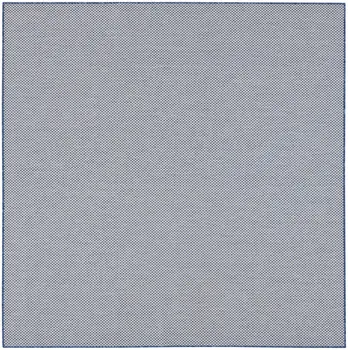 8' Blue and Ivory Indoor Outdoor Area Rug