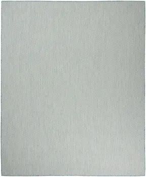 7' X 10' Aqua And Ivory Indoor Outdoor Area Rug