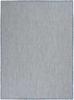 4' X 6' Blue Geometric Power Loom Area Rug