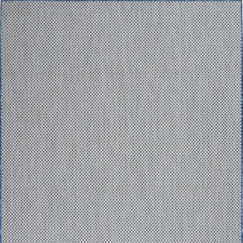 4' X 6' Blue Geometric Power Loom Area Rug