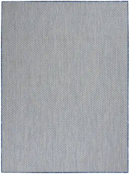 4' X 6' Blue Geometric Power Loom Area Rug