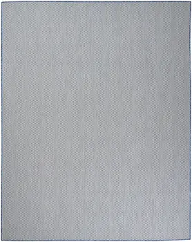 8' X 10' Blue And Ivory Indoor Outdoor Area Rug