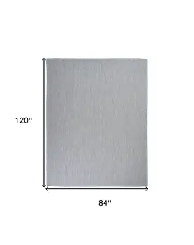 7' X 10' Blue And Ivory Indoor Outdoor Area Rug