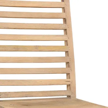 Set of Two Brown Solid Wood Ladder Back Dining Side Chairs