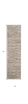 12' Brown Abstract Power Loom Runner Rug