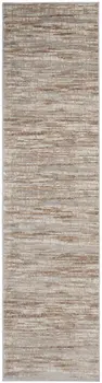 18' Brown Abstract Power Loom Runner Rug