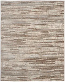 10' X 14' Brown Abstract Power Loom Area Rug