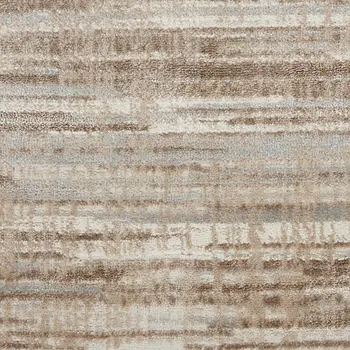 14' Brown And Ivory Abstract Runner Rug