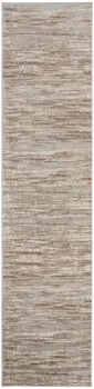 14' Brown And Ivory Abstract Runner Rug