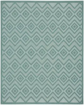 8' X 10' Aqua Indoor Outdoor Area Rug
