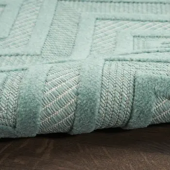 8' X 10' Aqua Indoor Outdoor Area Rug