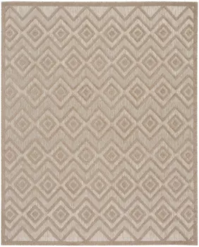 8' X 10' Beige Indoor Outdoor Area Rug