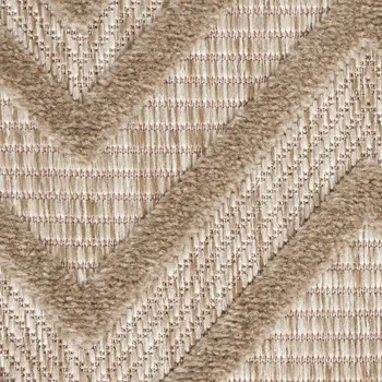 8' X 10' Beige Indoor Outdoor Area Rug