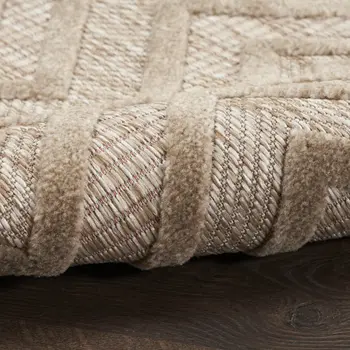 8' X 10' Beige Indoor Outdoor Area Rug