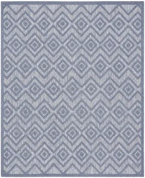 8' X 10' Blue Indoor Outdoor Area Rug
