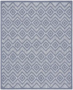 7' X 10' Blue Indoor Outdoor Area Rug