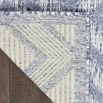 7' X 10' Blue Indoor Outdoor Area Rug
