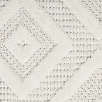 9' X 12' Ivory And White Indoor Outdoor Area Rug