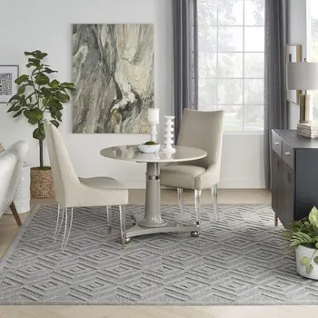 7' X 10' Gray Indoor Outdoor Area Rug