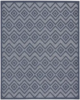 7' X 10' Navy Blue Indoor Outdoor Area Rug