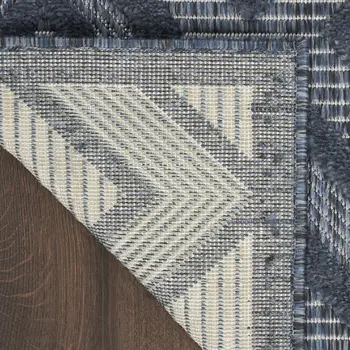7' X 10' Navy Blue Indoor Outdoor Area Rug