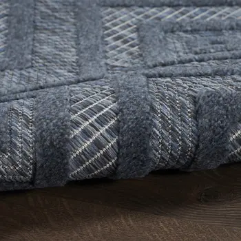 7' X 10' Navy Blue Indoor Outdoor Area Rug