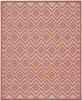 8' X 10' Orange Indoor Outdoor Area Rug