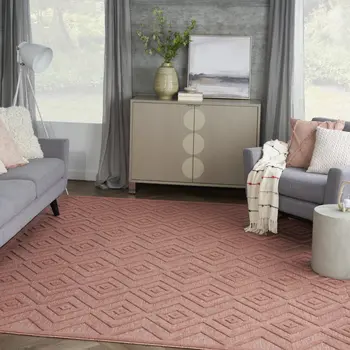 8' X 10' Orange Indoor Outdoor Area Rug