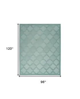 8' X 10' Aqua Indoor Outdoor Area Rug