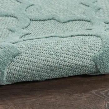 8' X 10' Aqua Indoor Outdoor Area Rug