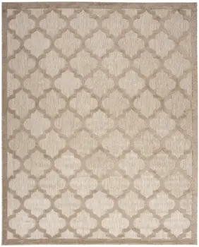 8' X 10' Beige Indoor Outdoor Area Rug