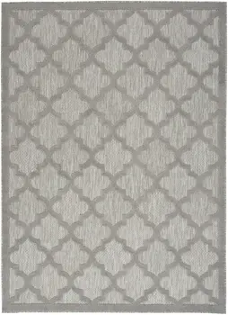 6' X 9' Gray Geometric Flatweave Area Rug