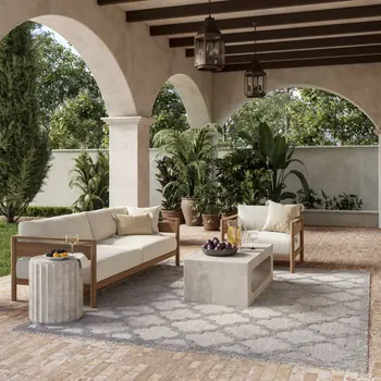 9' X 12' Gray And Silver Indoor Outdoor Area Rug