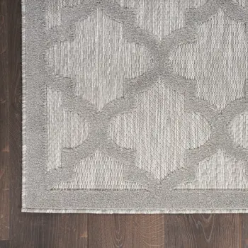 8' X 10' Gray Indoor Outdoor Area Rug
