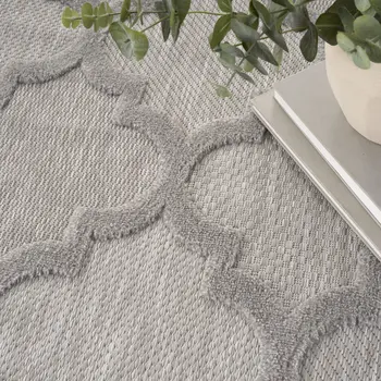8' X 10' Gray Indoor Outdoor Area Rug