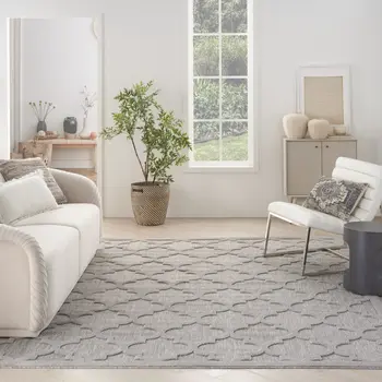 8' X 10' Gray Indoor Outdoor Area Rug