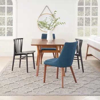 8' X 10' Gray Indoor Outdoor Area Rug