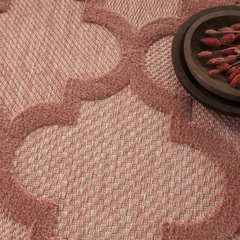 8' X 10' Orange Indoor Outdoor Area Rug