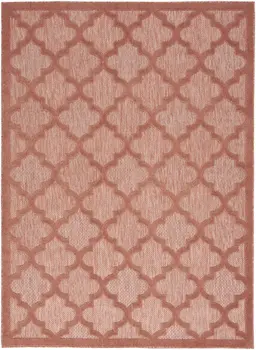 6' X 9' Coral Orange Indoor Outdoor Area Rug