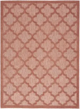 6' X 9' Coral Orange Indoor Outdoor Area Rug