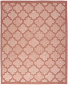 9' X 12' Orange Indoor Outdoor Area Rug